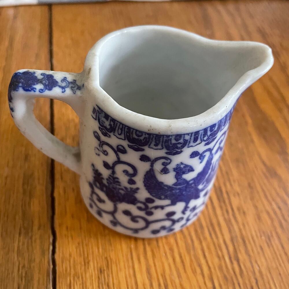 Vintage Nippon Blue And White “Blue Phoenix” Creamer Pitcher - Picture 3 of 5